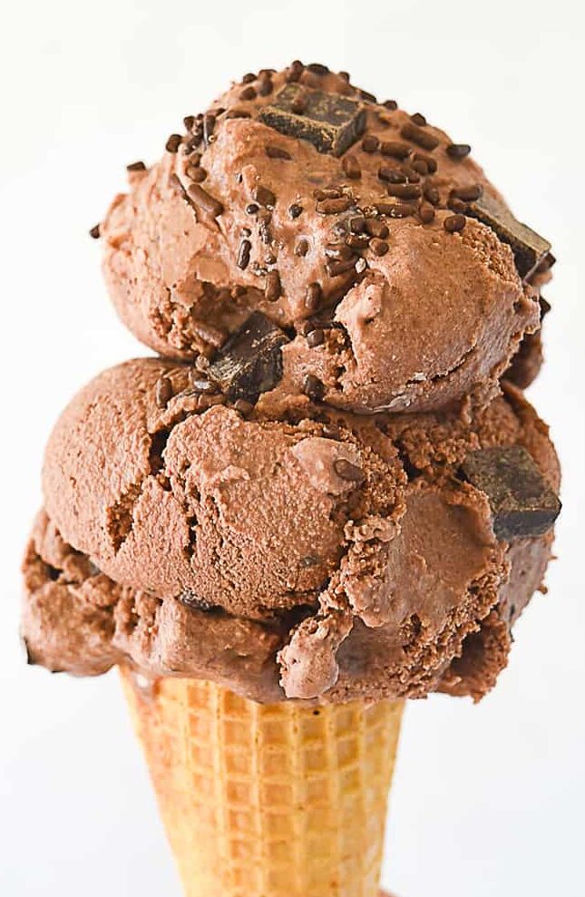 chocolate ice cream cone